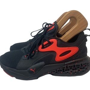 Puma Xetic Halflife Magma Mens 9.5 Black Red Training Sneaker Shoes 376462 01